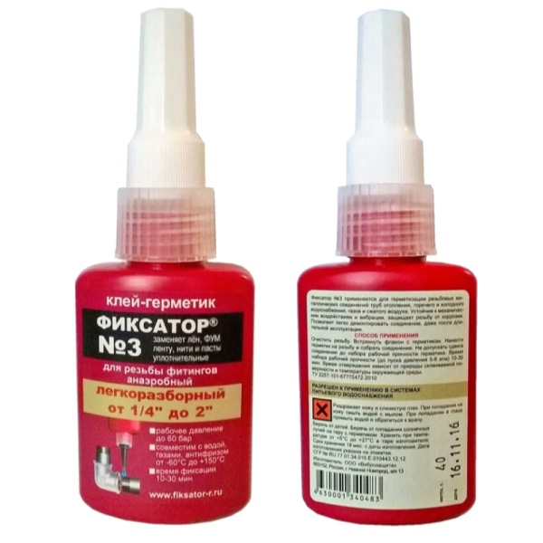 Клей-герметик анаэроб разбор 40гр флакон Фиксатор-3 Виброзащита