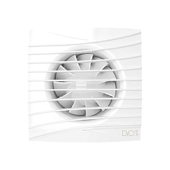 Вентилятор накладной D100 обр клап бел DICITI SILENT 4C