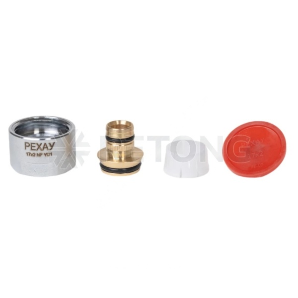Соединитель PE-X хром обж Дн20х3/4" ЕК ВР THERM S Рехау 12506173002