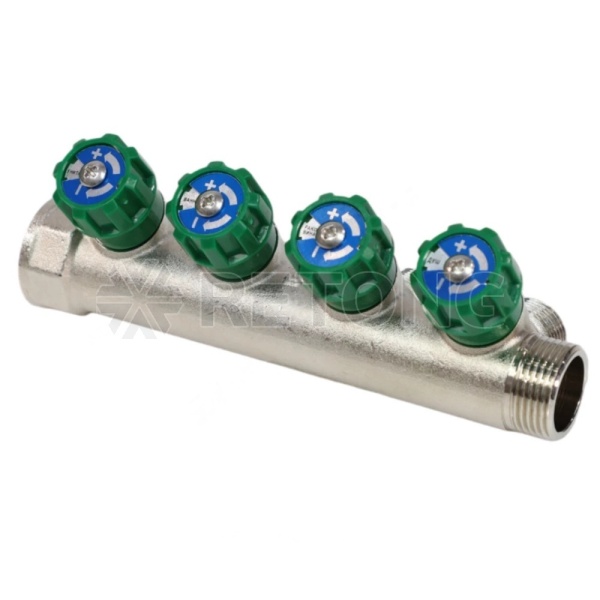 Коллектор лат клап рег 3/4" м/р 4в 1/2" ПУ н/р 36мм M210 SantechSystems