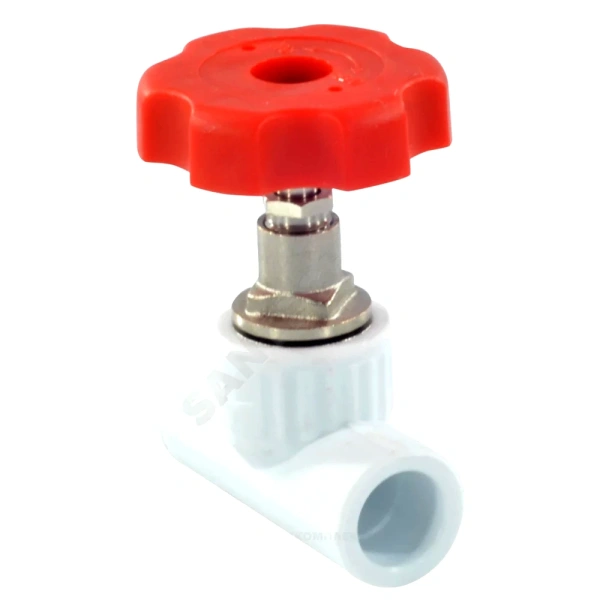 Клапан PP-R бел запорн Дн25х90гр VALFEX 10146025