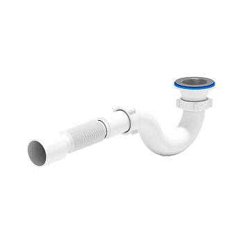 Сифон д/поддона труб 1 1/2"x50 гофр 40х50 нерж/сетка АНИ Пласт E115