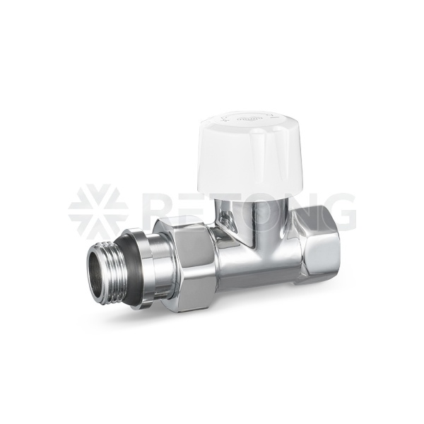 Термостатический клапан (терморегулятор) Varmega VMDV06-410404, 1/2" ВР-НР, прямой, хром