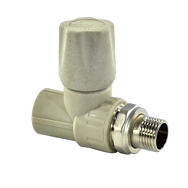 Клапан PP-R сер запорн Дн20х1/2" Ру25 НР прям д/рад VALFEX 1014620012Г