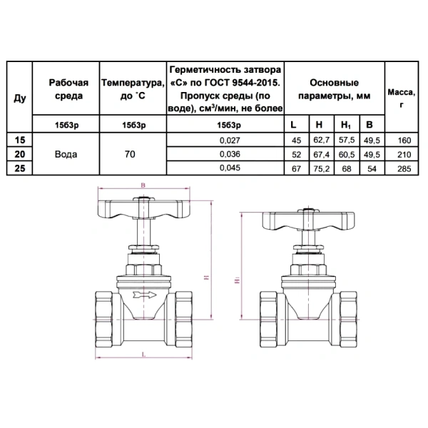 Клапан запорн лат 15б3р SV100 Ду15 Ру16 м/м SantechSystems