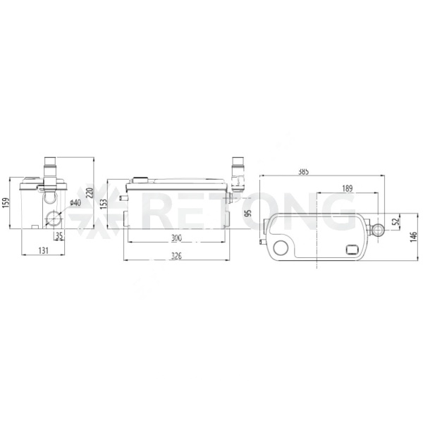 Установка канализационная SANIVORT 255 М(7м) 230В Unipump 66572