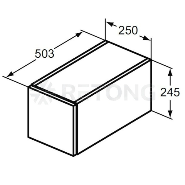 Шкаф ADAPTO 25 бел лак глянец Ideal Standard U8419WG