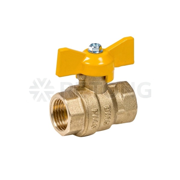 Кран шар лат газ Эксперт Ду25 Ру40 м/м полн баб Dist 213Б