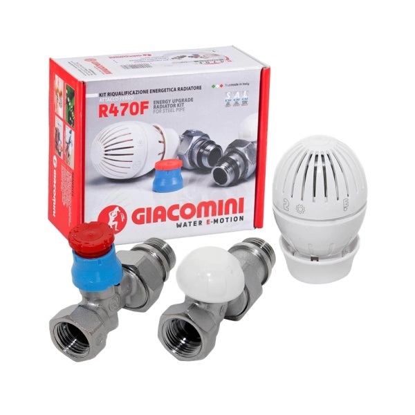 Комплект терм бок/п гп R402TG Ду15 Ру10 прям R15TG+R470 двухтр Giacomini R470FX013