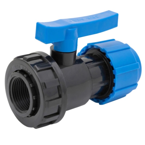 Кран шар компресс ПЭ Дн25х1/2" ВР Ру16 ТПК-АКВА 554222512