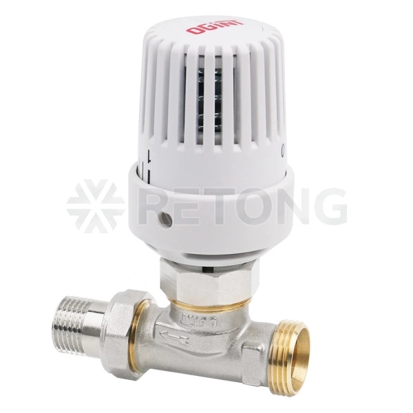 Клапан термостат лат RTL 1/2"x3/4"ЕК р/р Ру10 прям Ogint