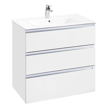 Тумба The GAP п/умыв 80 без ножек бел глян Roca A857406806