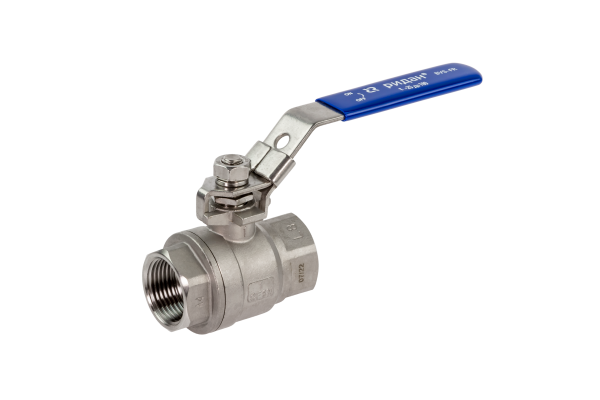 Шаровый кран резьбовой Ридан DN80 PN63 с рукояткой корп. сталь шар AISI316 упл. R-PTFE (15%C)