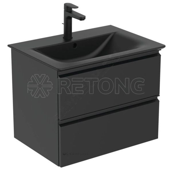 Тумба TESI п/умыв 60 черн мат Ideal Standard T0050ZT