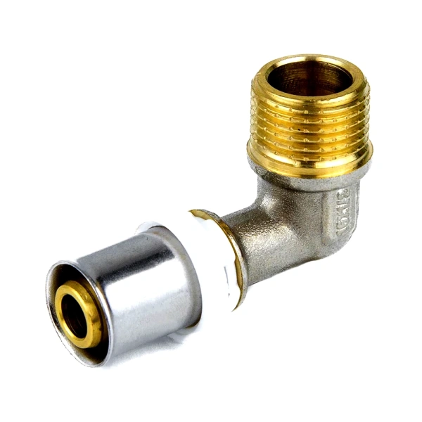 Угольник МП пресс лат Дн16х1/2"х90гр НР Aquasfera 8006-01 .