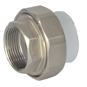 Муфта PP-R бел комб разъем Дн20х1/2" ВР усилен VALFEX 10155015У