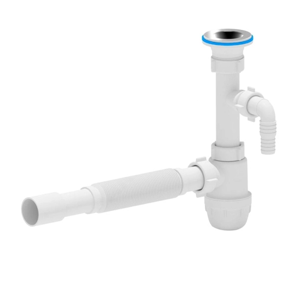 Сифон умыв бут 1 1/4"x32 гофр 32х32/40 отв нерж/сетка АНИ Юнг АНИ Пласт BM1315