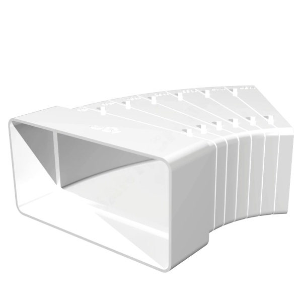 Колено прямоуг разноугл пласт 60х120 горизонтальное Эра 612КРП