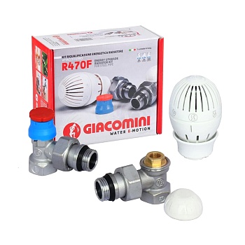 Комплект терм бок/п гп R401TG Ду15 Ру10 угл R14TG+R470 двухтр Giacomini R470FX003