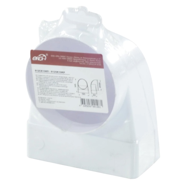 Соединитель угл 90гр пласт 60х120/D100 Эра 612СК10КП