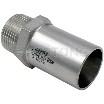 Переход нерж AISI316L Дн22х3/4" Ру16 труба/НР Inoxpres RM 269304122