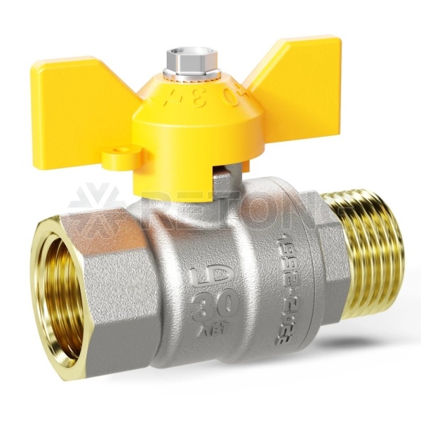 Кран шар лат газ Pride нк Ду25 Ру40 м/р баб LD 47.25.В-Н.Б