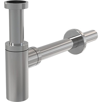 Сифон умыв бут б/вып 1 1/4"x32 лат пр/тр 32 хром DESIGN Alca A400