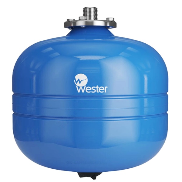 Гидроаккумулятор верт син 12л 10атм 3/4" НР WAV Wester 0-14-1030