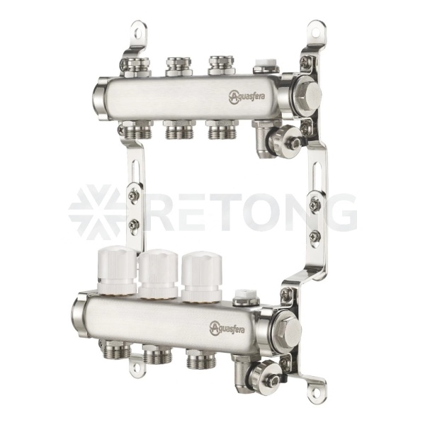 Группа коллект нерж баланс 1" м/м 9в 3/4" ЕК н/р в/к Aquasfera 9502-08