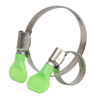 Хомут червяч нерж W2 (16-25)мм с барашком