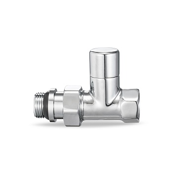 Запорный радиаторный клапан Varmega VMDV04-410404, 1/2" ВР-НР, прямой, хромированный