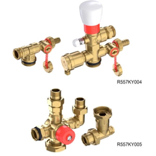 Узел смесит R557RK 1" комплект байпасс Giacomini R557KY004