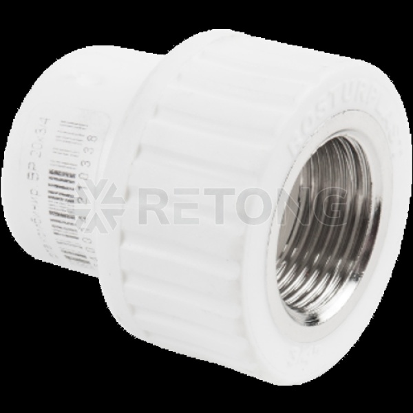 Муфта PP-R бел комб Дн20х3/4" ВР РосТурПласт 10653