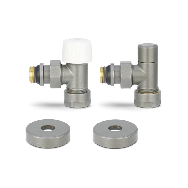 Комплект термостатический с запорным клапаном Varmega №1 VMDV10-310415, 1/2" x 3/4"EK ВР-НР, угловой