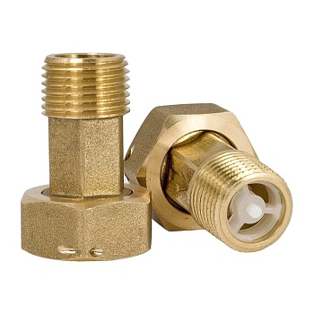 Комплект присоед лат Ду15 1/2x3/4 р/нак/г в/к кл счет/в Цветлит ZW50039 .