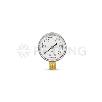 Манометр радиальный Varmega VMMT10-501002, диаметр 50 мм, 10 бар, 1/4"