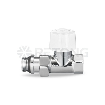 Термостатический клапан (терморегулятор) Varmega VMDV06-410404, 1/2" ВР-НР, прямой, хром