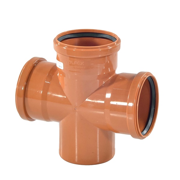 Крестовина PP-B 1-пл кор б/н Дн110х110х110х87,5гр в/к VALFEX 31110110