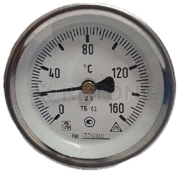 Термометр биметалл ТБ-100 120С Дк100 L=100 G1/2" осев Багория