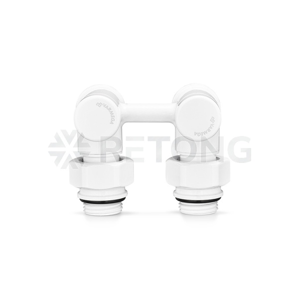 Узел нижнего подключения Varmega VMDV20-100415, 1/2"х3/4"EK НР, угловой, белый
