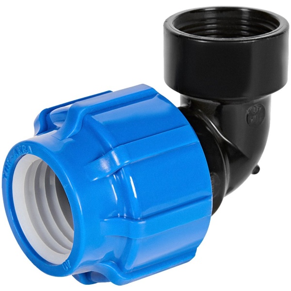 Отвод компресс ПЭ Дн40х1 1/4"х90гр ВР Ру16 ТПК-АКВА 50024114