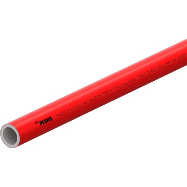 Труба PE-Xa/EVOH therm S крас Дн20х2,0 Ру6 Т95C 120м Рехау 11361603120