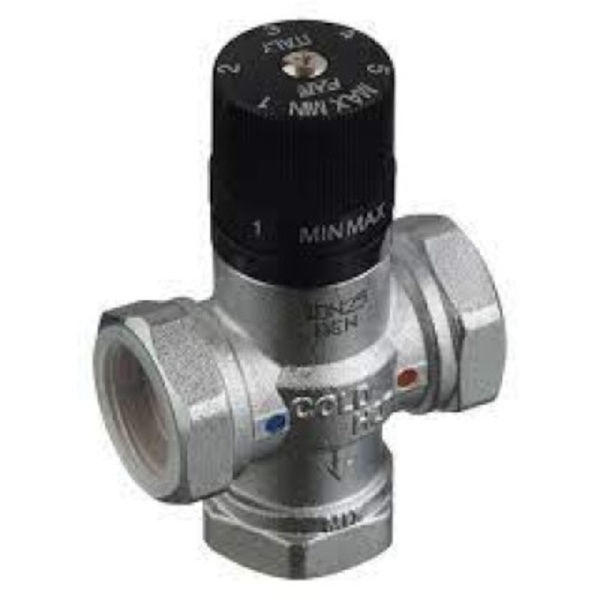 Клапан смес т/стат лат Ду25 Ру10 м/м Kvs3.6 25-65C Far FA 3950 1