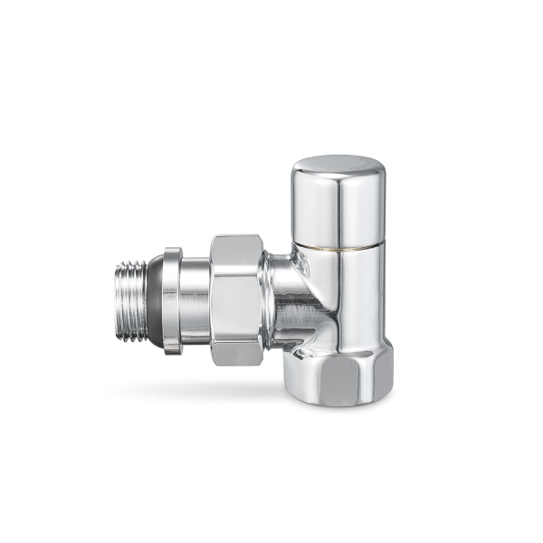 Запорный радиаторный клапан Varmega VMDV03-410404, 1/2" ВР-НР, угловой, хромированный