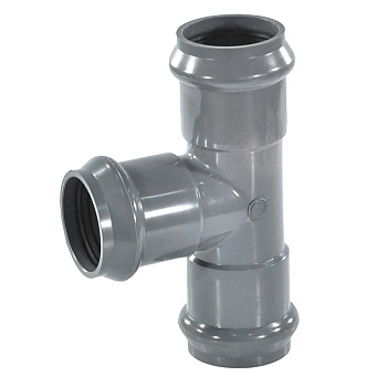 Тройник НПВХ нап сер растр Дн160х160х90гр Ру10 SDR26 п/кольцо Aquaviva AQV104160 .