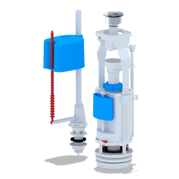 Арматура д/бачка набор 1/2" пл/ш н/под хр кноп 2реж АНИ Пласт Эконом WC3550С