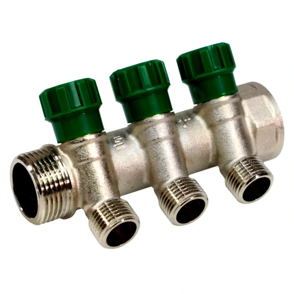Коллектор лат клап рег 1" м/р 3в 1/2" ПУ н/р 36мм M210 SantechSystems