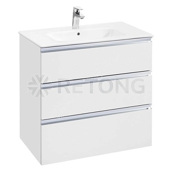 Тумба The GAP п/умыв 80 без ножек бел глян Roca A857406806