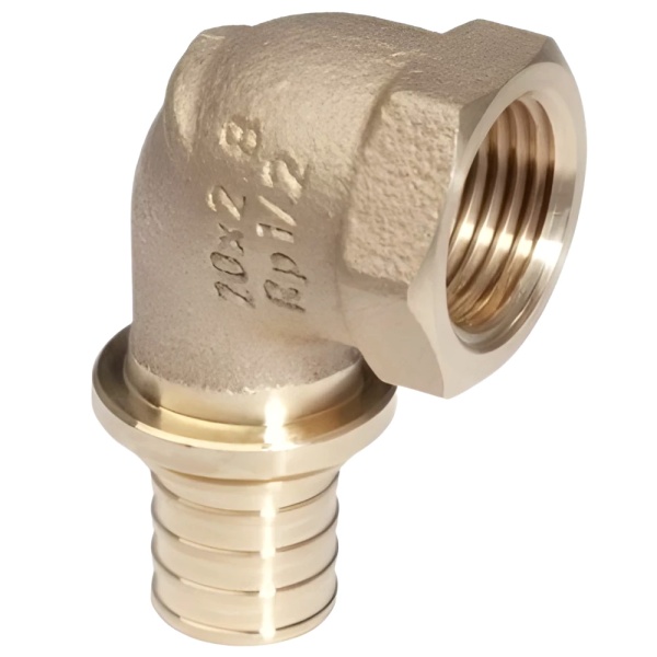 Угольник PE-X бр аксиал Дн20х1/2" ВР RX+ Рехау 14563553001
