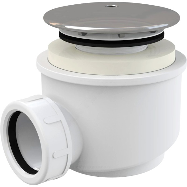 Сифон д/поддона h=72мм 1 1/2"x60/40 хром Alca A47CR-60